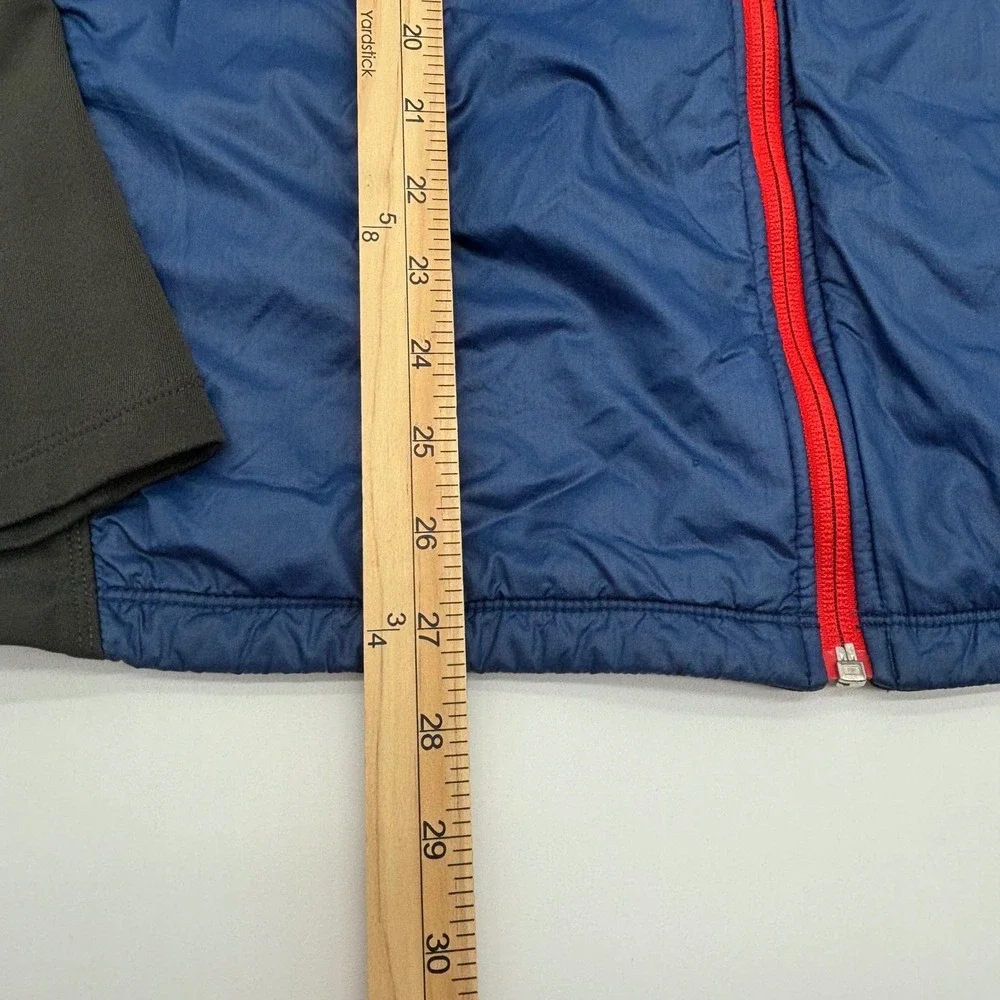 The North Face‎ Mens XL Primaloft Jacket Full Zip Blue Thumb Hole Micro Puffer
